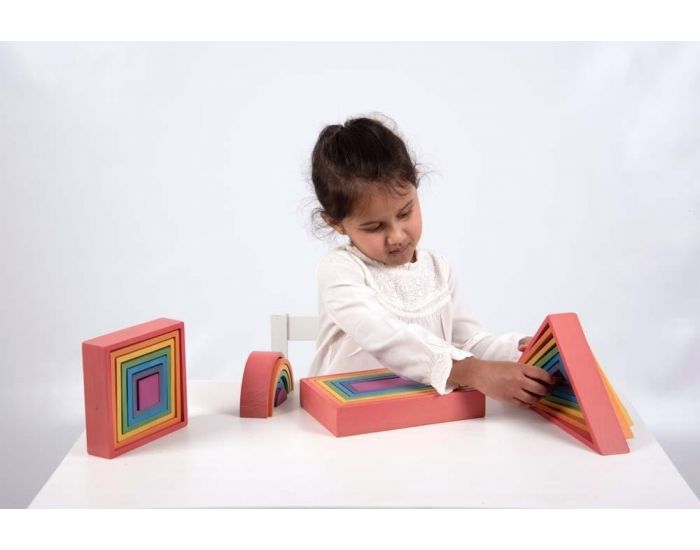 TICKIT Triangles en Bois Arc En Ciel - Ds 12 mois (3)