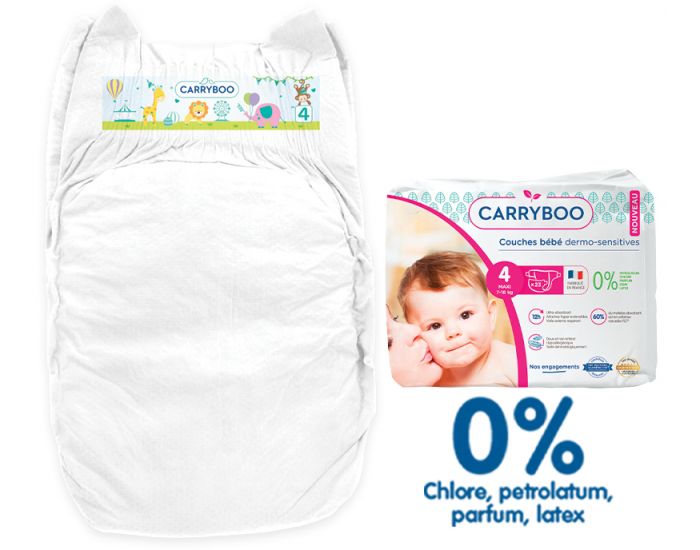 CARRYBOO Couches Ecologiques Dermo-sensitives T4 -7 18 Kg - 23 couches (3)