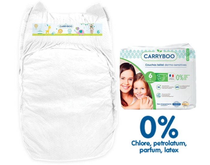 CARRYBOO Couches Ecologiques Dermo-sensitives T6 - 16 30Kg - 17couches (3)