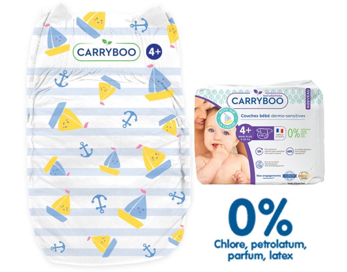 CARRYBOO Couches Ecologiques Dermo-sensitives T4+ - 9 20Kg - 22 couches (3)
