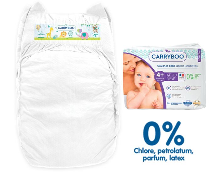 CARRYBOO Couches Ecologiques Dermo-sensitives T4+ - 9 20Kg - 22 couches (5)
