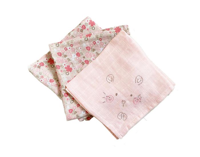 LITTLE CREVETTE Lot de 3 langes Mila (2)