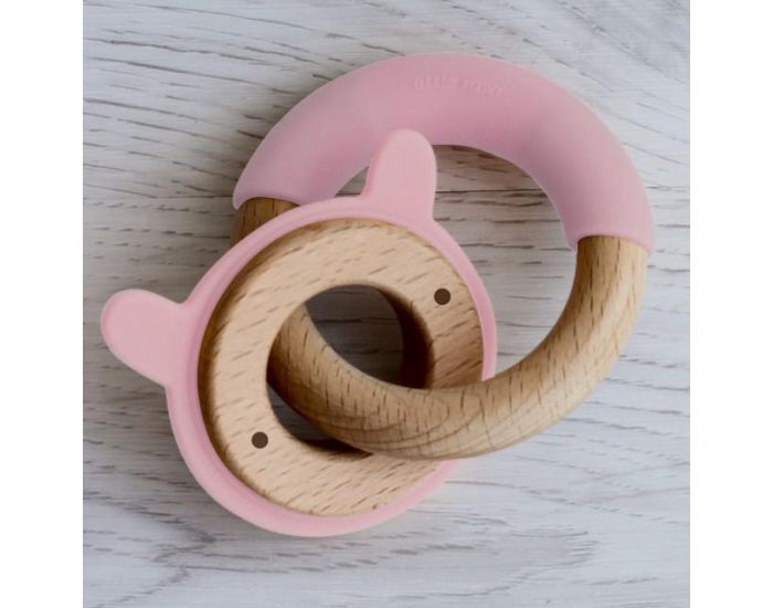 LITTLE RAWR Double Anneau de Dentition en Bois et Silicone - Ds 4 mois (3)