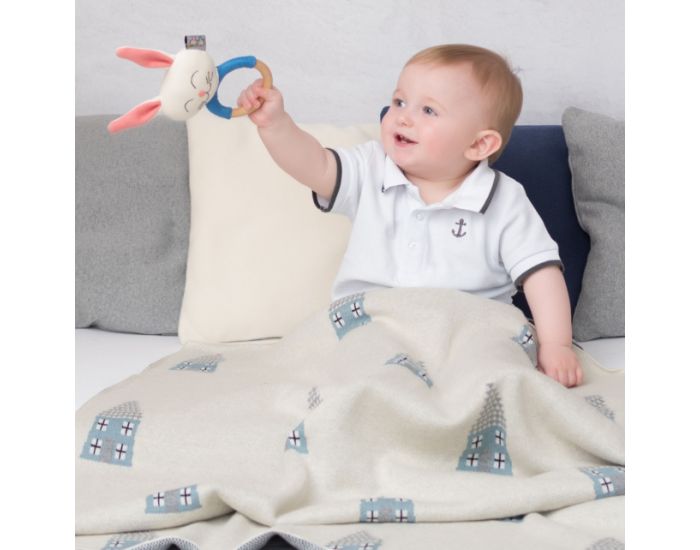 SEVIRA KIDS Hochet en Bois et Coton Bio - Lapin - Ds 3 mois (1)