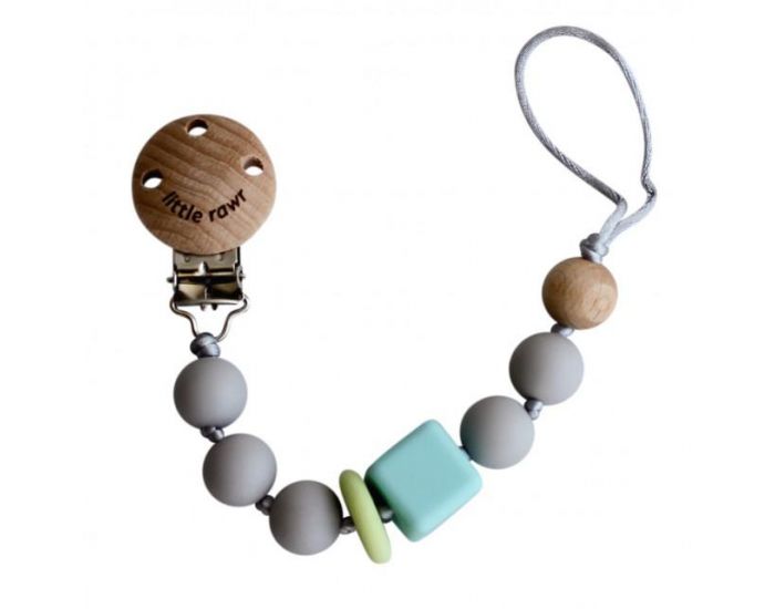 LITTLE RAWR Attache Sucette Perles Bois et Silicone Alimentaire (2)
