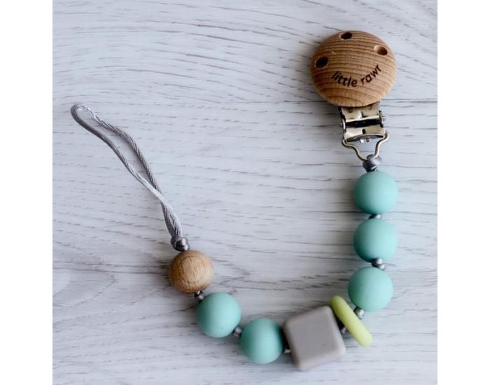 LITTLE RAWR Attache Sucette Perles Bois et Silicone Alimentaire (14)