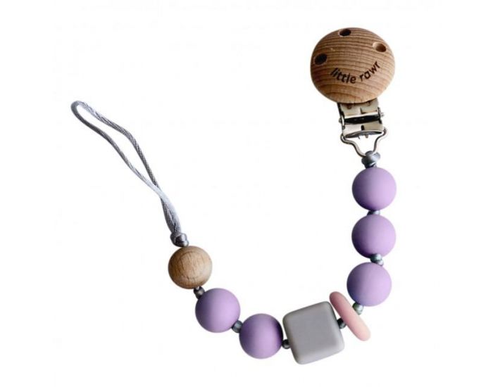 LITTLE RAWR Attache Sucette Perles Bois et Silicone Alimentaire (15)