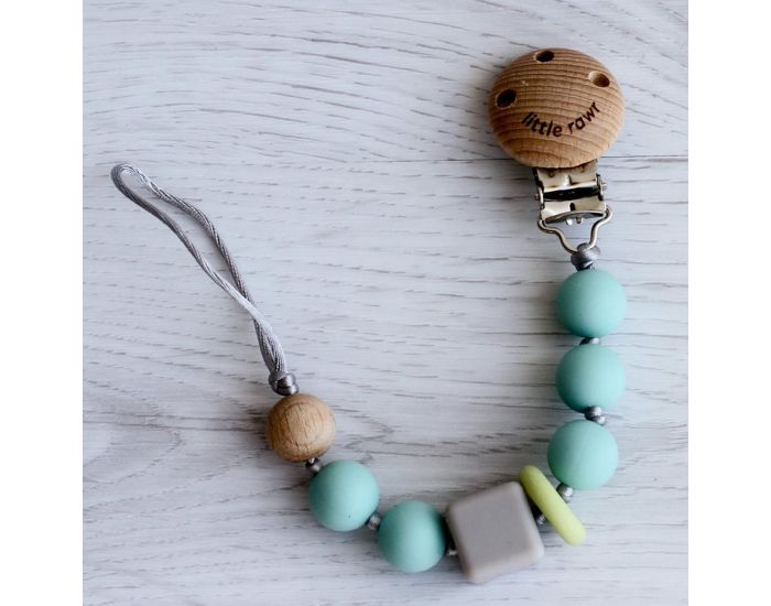 LITTLE RAWR Attache Sucette Perles Bois et Silicone Alimentaire (5)