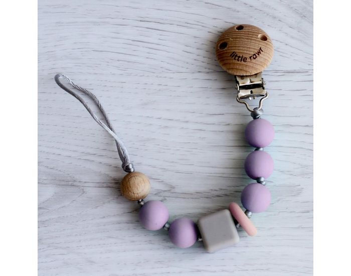 LITTLE RAWR Attache Sucette Perles Bois et Silicone Alimentaire (7)
