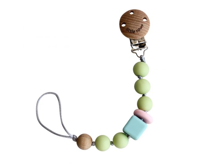 LITTLE RAWR Attache Sucette Perles Bois et Silicone Alimentaire (8)