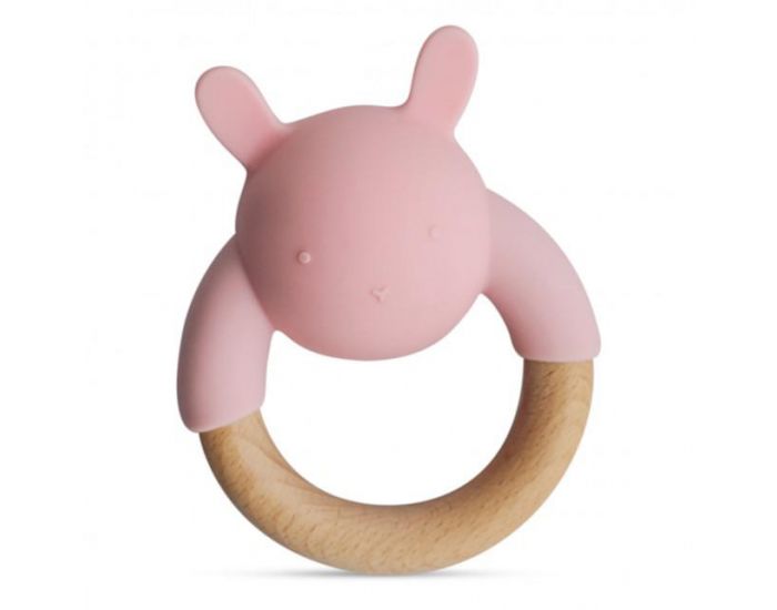 LITTLE RAWR Anneau de Dentition en Bois et Silicone - Tte Animal - Ds 4 mois (2)