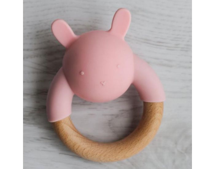 LITTLE RAWR Anneau de Dentition en Bois et Silicone - Tte Animal - Ds 4 mois (3)