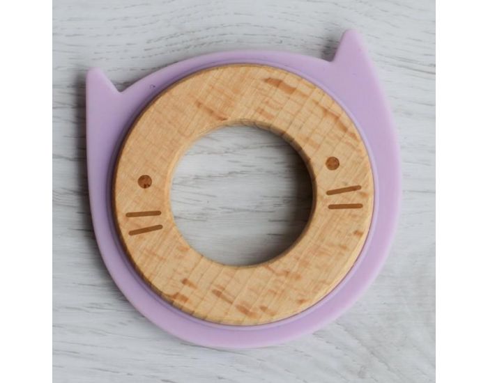 LITTLE RAWR Anneau de Dentition en Bois et Silicone - Animaux - Ds 4 mois (3)