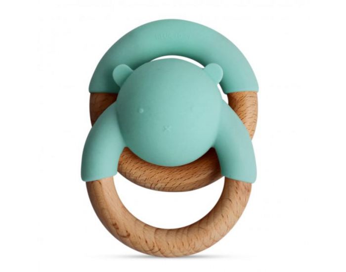 LITTLE RAWR Anneaux De Dentition en Bois et Silicone - Lot de 2 Pices - Ds 4 mois (11)
