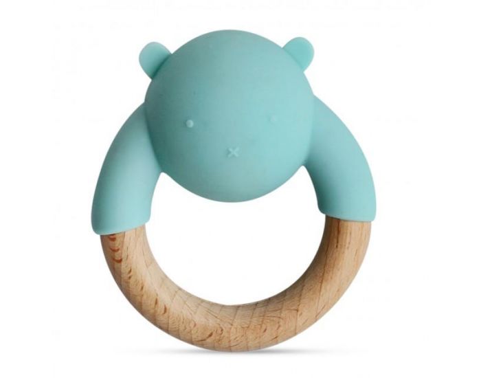 LITTLE RAWR Anneaux De Dentition en Bois et Silicone - Lot de 2 Pices - Ds 4 mois (12)