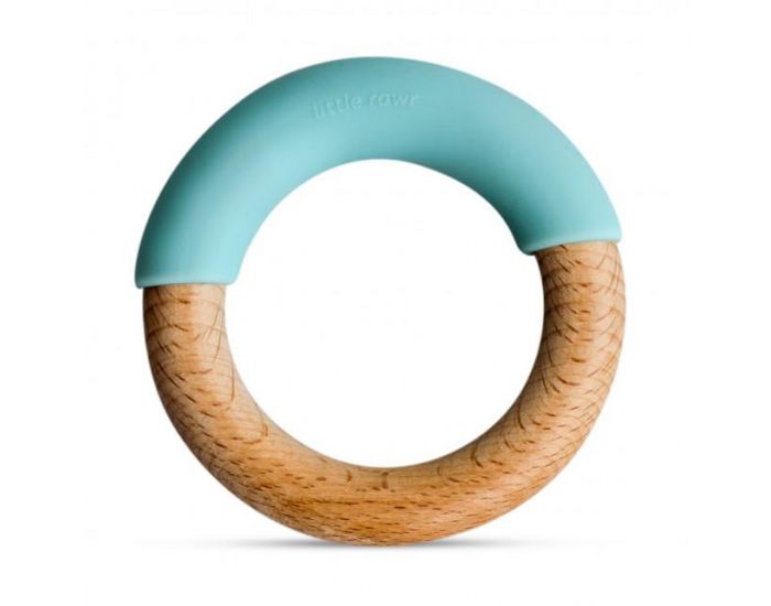 LITTLE RAWR Anneaux De Dentition en Bois et Silicone - Lot de 2 Pices - Ds 4 mois (13)