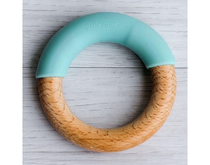 LITTLE RAWR Anneaux De Dentition en Bois et Silicone - Lot de 2 Pices - Ds 4 mois (3)