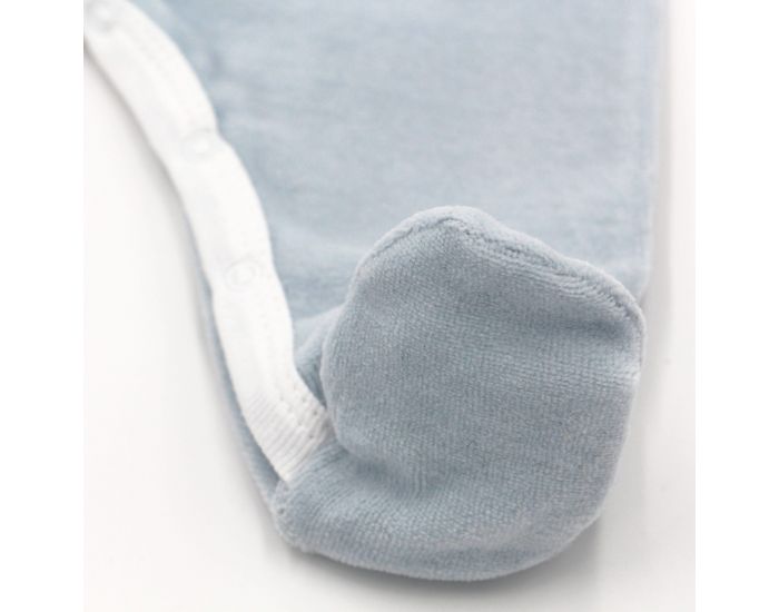 PREMIERS MOMENTS Pyjama Velours 100% Coton bio -  Azur (12)