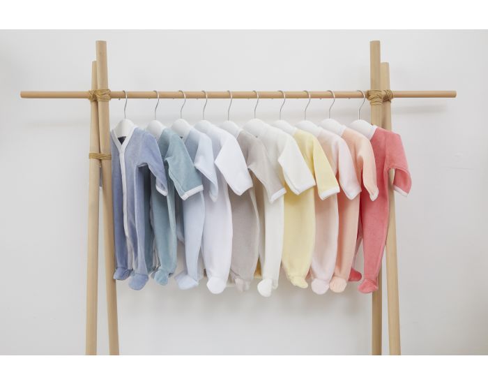 PREMIERS MOMENTS Pyjama Velours 100% Coton bio -  Azur (16)