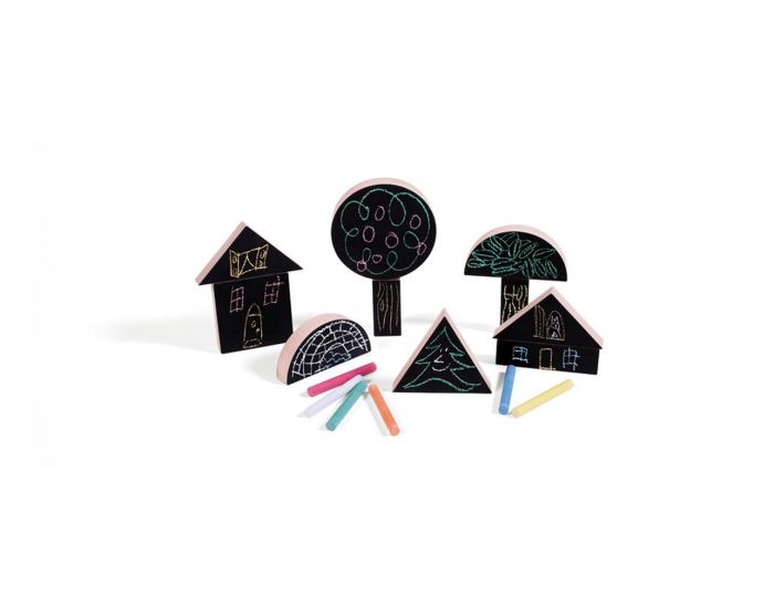 WODIBOW Blocs de construction en bois et ardoise Chalking - Ds 2 ans (3)