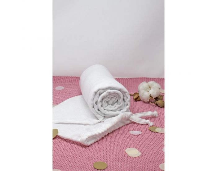 KADOLIS Maxi lange ultra doux Tencel et coton bio uni avec pochette - 115x115 cm (1)