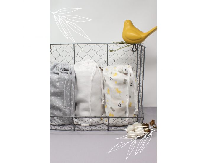 KADOLIS Maxi lange ultra doux Tencel et coton bio  motifs avec pochette - 115 x 115 cm (5)