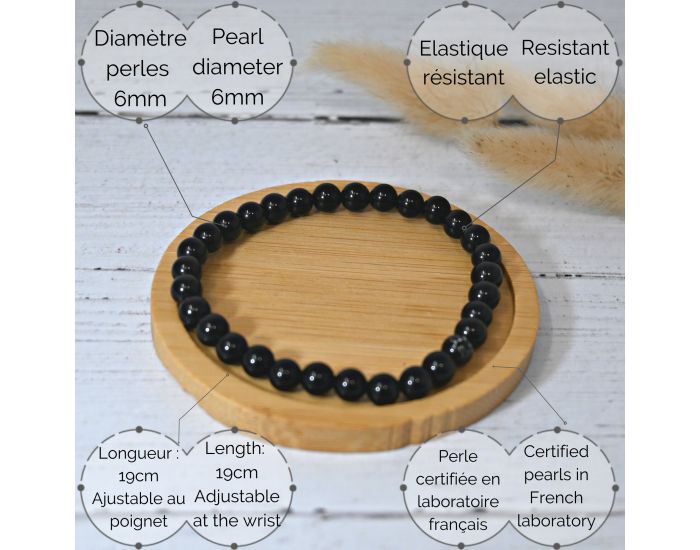IRREVERSIBLE Bracelet Adulte - Pierres Naturelles : Obsidienne (3)