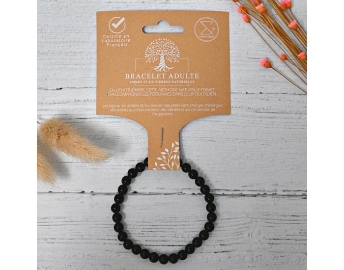 IRREVERSIBLE Bracelet Adulte - Pierres Naturelles : Obsidienne (4)