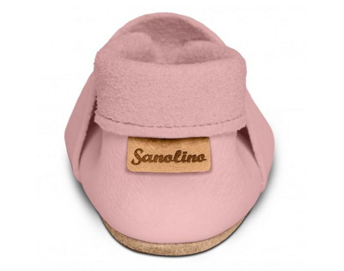 SEVIRA KIDS Chaussons Bb en Cuir Souple - Etoile Rose (7)