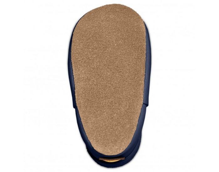 SEVIRA KIDS Chaussons Bb en Cuir Souple - Etoile Bleu Marine (3)