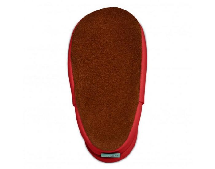SEVIRA KIDS Chaussons Bb en Cuir Souple - Chaton Rouge (3)
