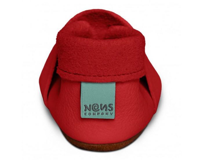 SEVIRA KIDS Chaussons Bb en Cuir Souple - Chaton Rouge (7)