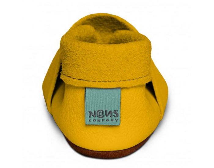 SEVIRA KIDS Chaussons Bb en Cuir Souple - Chaton Jaune (6)