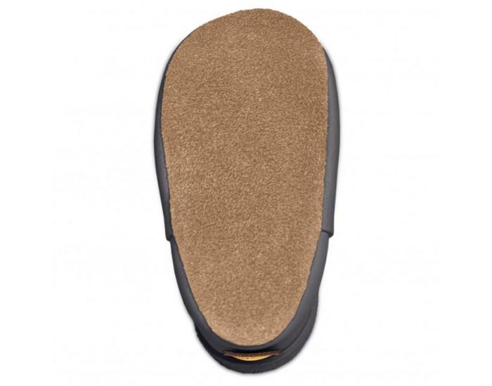 SEVIRA KIDS Chaussons Bb en Cuir Souple - Ourson Gris (9)