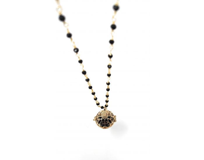  IRREVERSIBLE BIJOUX Bola de Grossesse sur chaine perle 100% Plaqu Or - Lia (2)