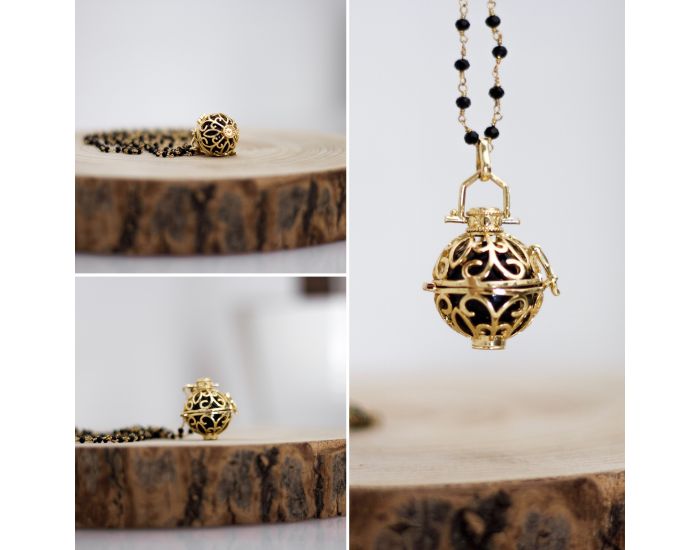  IRREVERSIBLE BIJOUX Bola de Grossesse sur chaine perle 100% Plaqu Or - Lia (3)