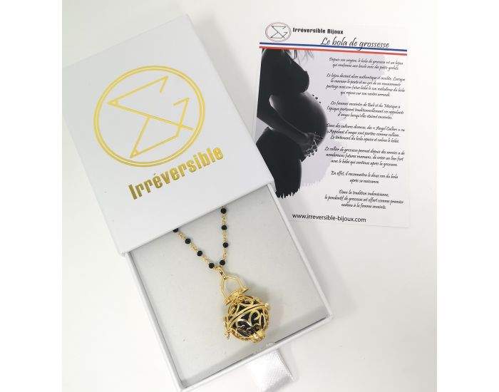  IRREVERSIBLE BIJOUX Bola de Grossesse sur chaine perle 100% Plaqu Or - Lia (7)