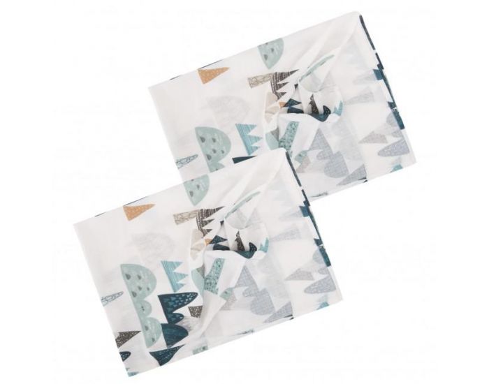 SEVIRA KIDS Langes multi usage en bambou - lot de 2 - Everest - 50 x 50 cm (10)