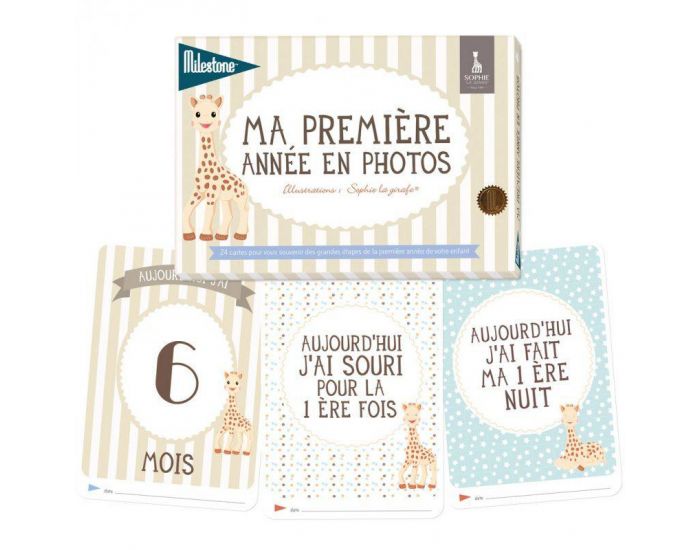 MILESTONE Carte tapes Sophie la Giraffe - 0-12 mois (1)