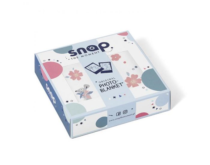 SNAP THE MOMENT Couverture 2 en 1 Photobooth 100% Coton - Rosy White  (2)