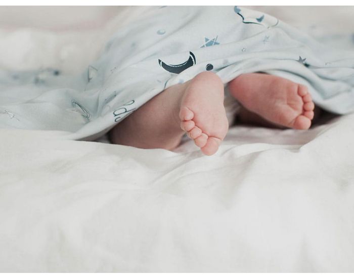 SNAP THE MOMENT Couverture 2 en 1 Photobooth 100% Coton - Powder Blue  (13)