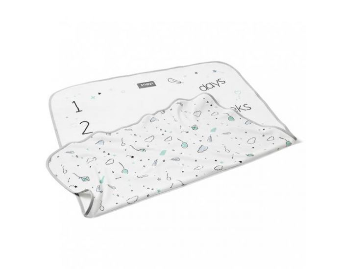 SNAP THE MOMENT Couverture 2 en 1 Photobooth 100% Coton - Powder Blue  (3)