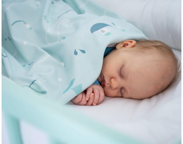 SNAP THE MOMENT Couverture 2 en 1 Photobooth 100% coton - Aqua marine (12)