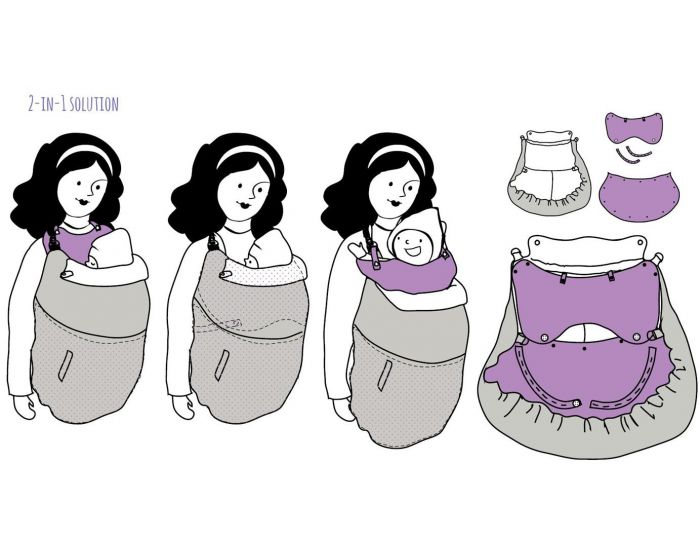 MAM DESIGN Couverture de Portage Softshell 2 en 1 - Grey/Black (5)