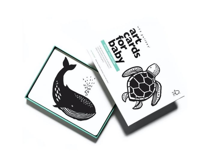 WEE GALLERY Bote de 6 cartes Imagier en Noir et Blanc - Ds la naissance (2)