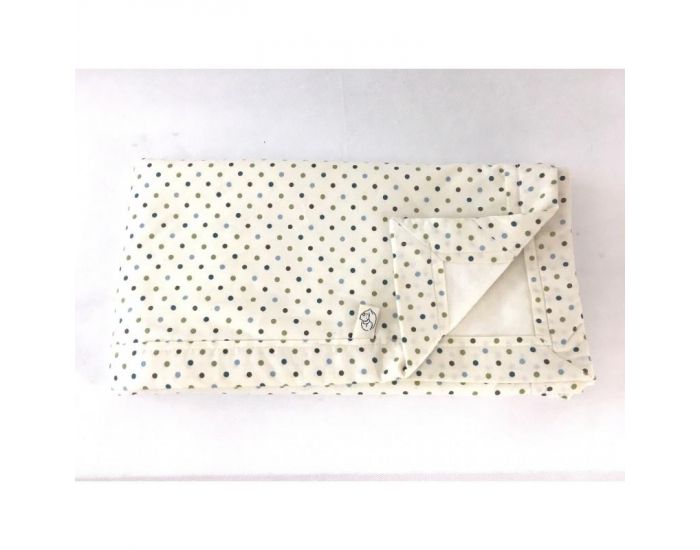 LES DRAPS DE MONIQUE Couverture Coton Petits Pois Double Velours. (1)