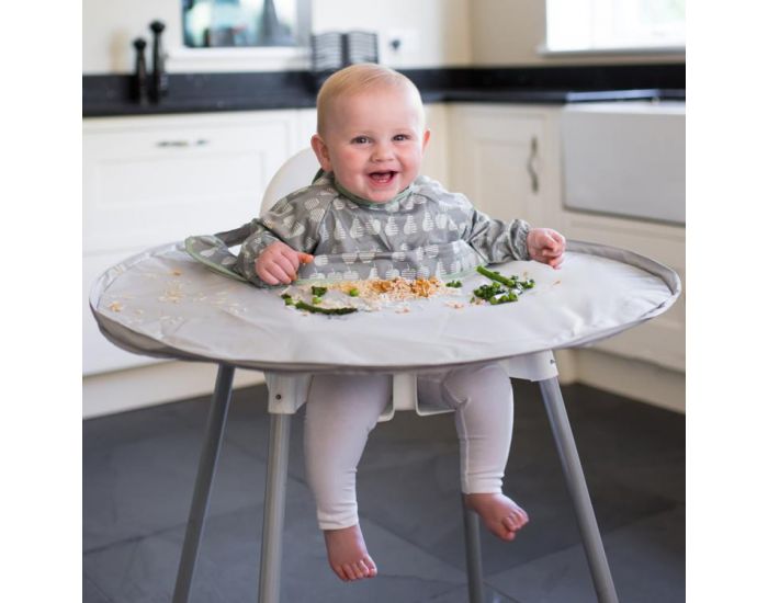 TIDY TOT Kit Bavoir et Plateau Transportable - Dove Grey (10)