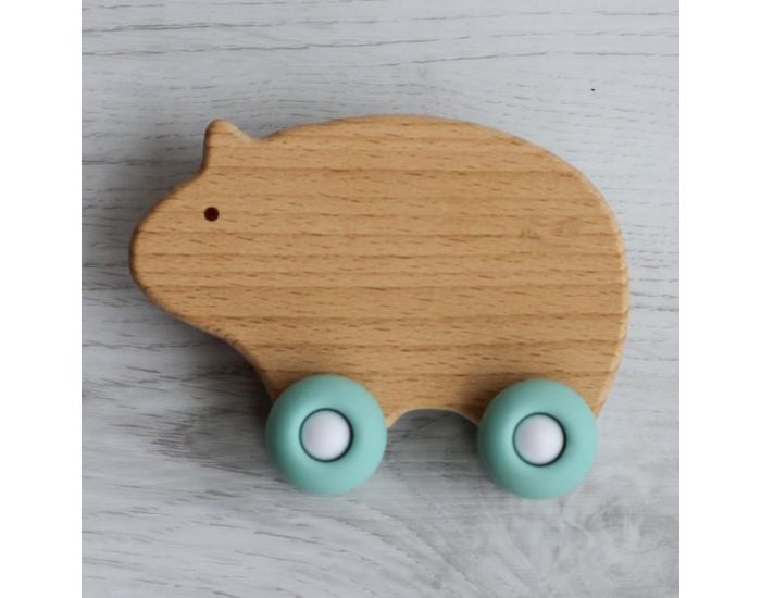 SEVIRA KIDS Jouet de dentition  roulettes - bois et silicone - Ds 6 mois (3)
