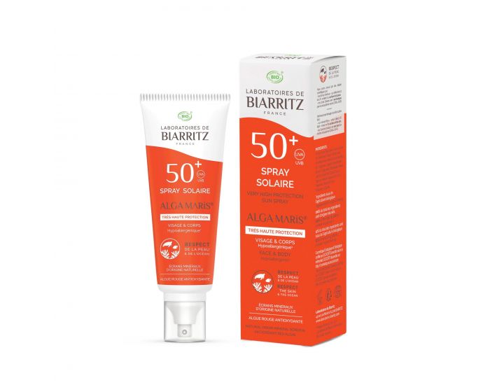 LABORATOIRES DE BIARRITZ Spray Solaire SPF50+ Certifi Bio 100ml (1)
