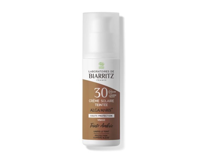 LABORATOIRES DE BIARRITZ Cr�me Solaire Visage Teint�e SPF30 Certifi�e Bio - 50ml Ambr�e (1)